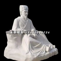 漢白玉人物石雕，廣場古代人物石雕