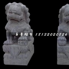 北京獅石雕，青石獅子