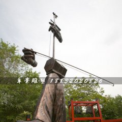 拉二胡銅雕，公園景觀銅雕