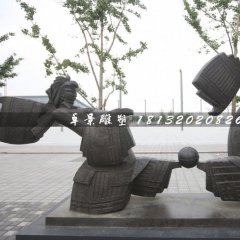 皮影戲銅雕，公園小品銅雕