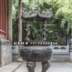 寺廟銅香爐，三足銅香爐