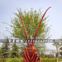 龍蝦雕塑，玻璃鋼仿真動(dòng)物