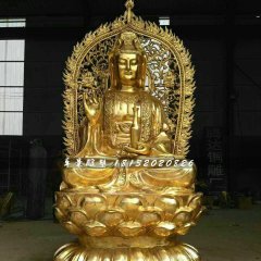 觀世音菩薩銅雕，坐式銅佛像