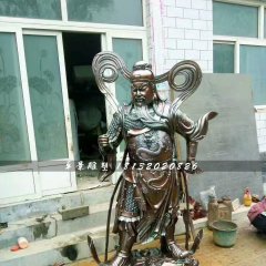 銅關(guān)公雕塑，武財(cái)神銅雕
