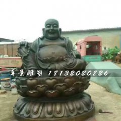 笑面佛銅雕，寺廟銅雕佛像