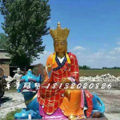 玻璃鋼地藏王雕塑，彩繪佛像雕塑