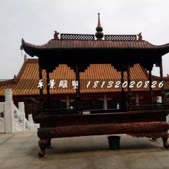 大型香爐銅雕，方形香爐銅雕