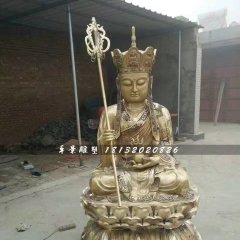 地藏菩薩雕塑，寺廟銅佛像
