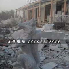 狐貍石雕，大理石動(dòng)物雕塑