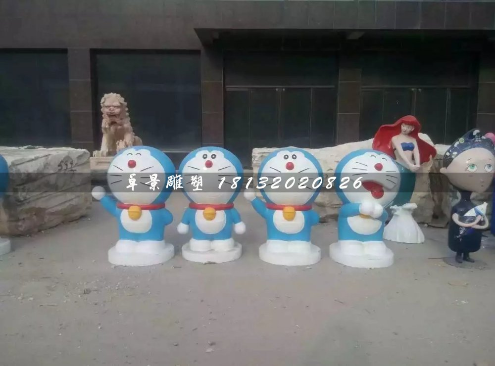 多啦a夢(mèng)雕塑,玻璃鋼卡通雕塑 (2)