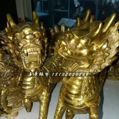 銅麒麟，鑄銅麒麟雕塑