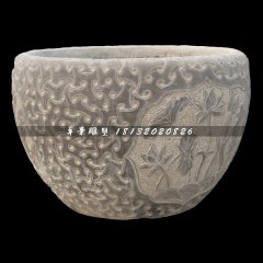 水缸石雕，青石水盆