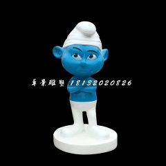 藍精靈雕塑，玻璃鋼卡通