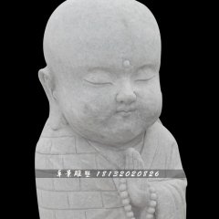 小和尚念經(jīng)雕塑，人物石雕