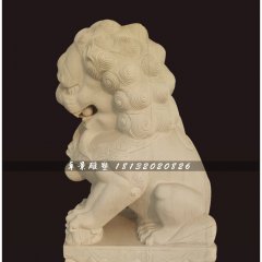 北京獅石雕，漢白玉北京獅石雕