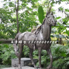 坐騎銅雕，公園銅馬雕塑