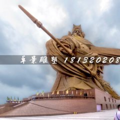 不銹鋼關(guān)公雕塑，廣場大型關(guān)公像