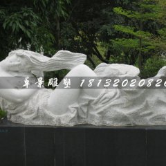 風(fēng)之夢石雕，抽象女人石雕