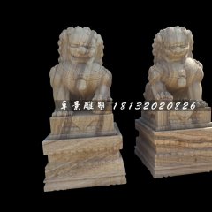 北京獅石雕，廣場動物石雕