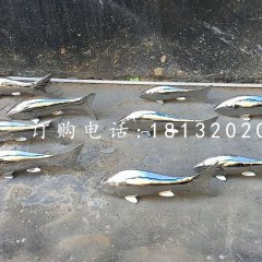 小魚雕塑，不銹鋼動物雕塑