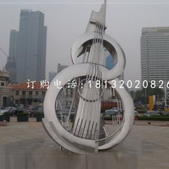 不銹鋼吉他雕塑，廣場(chǎng)不銹鋼雕塑