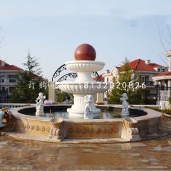 風(fēng)水球噴泉，小區(qū)景觀石雕
