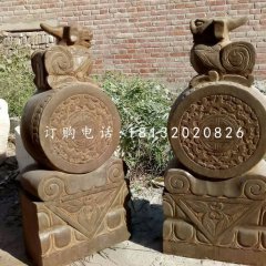 門枕石，仿古石門墩