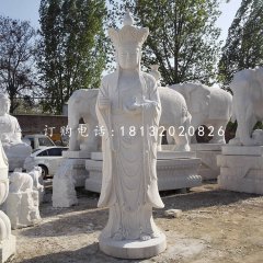 立式地藏王，漢白玉佛像