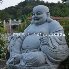 笑面佛石雕，青石彌勒佛