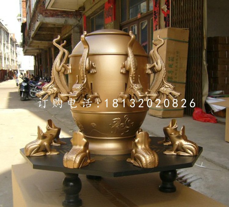 地動(dòng)儀銅雕,鑄銅雕塑