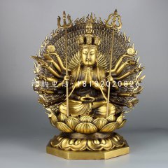 千手觀音銅雕，鑄銅佛像雕塑
