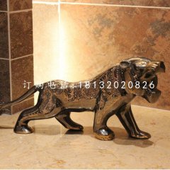 老虎銅雕，鑄銅動物雕塑