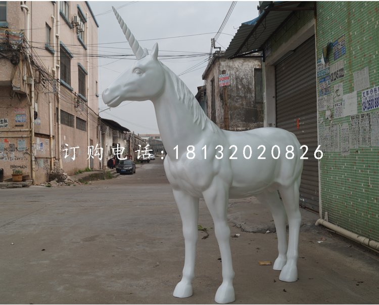 玻璃鋼獨(dú)角獸,公園動(dòng)物雕塑