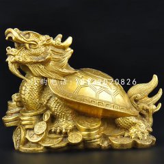 龍龜銅雕，招財(cái)龍龜銅雕