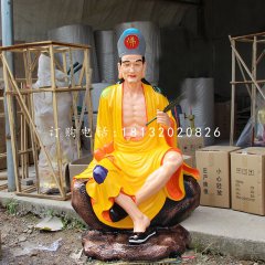 濟(jì)公雕塑，玻璃鋼濟(jì)公