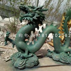 玻璃鋼龍雕塑，玻璃鋼噴漆雕塑