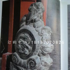抱鼓石，青石仿古雕塑