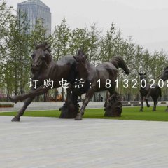奔馬銅雕，廣場(chǎng)動(dòng)物雕塑