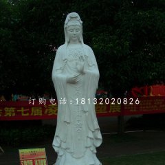 觀音菩薩石雕，立式佛像
