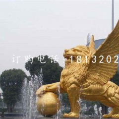 飛獅雕塑，廣場(chǎng)銅獅子
