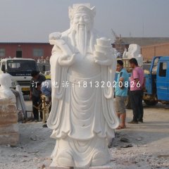 漢白玉文財(cái)神，神仙雕塑