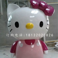 玻璃鋼hellokitty雕塑，卡通擺件