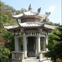 碑亭石雕，大理石涼亭