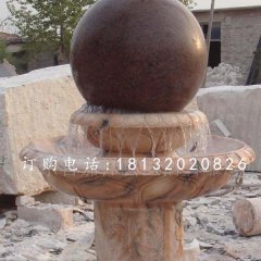 晚霞紅風(fēng)水球，景觀石雕
