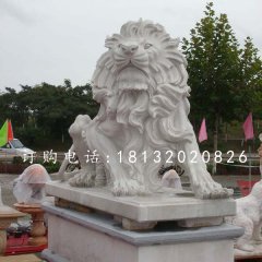漢白玉獅子，歐式獅子石雕