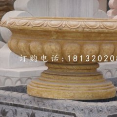 砂巖花缽雕塑，歐式花盆