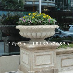 花缽石雕，景觀石雕