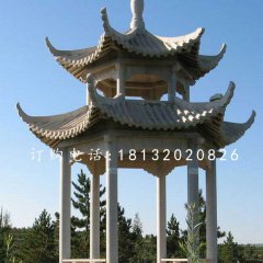 涼亭石雕，公園石亭子