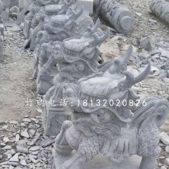 小型麒麟石雕，青石麒麟雕塑