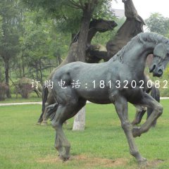 公園馬雕塑，銅雕馬